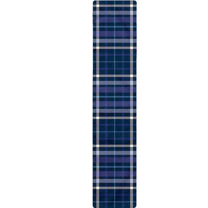 Blue Border Tartan Pattern Print Table Runner