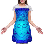 Blue Buddha Print Adjustable Apron