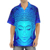 Blue Buddha Print Aloha Shirt