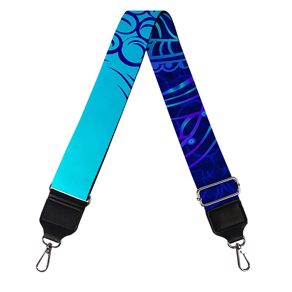 Blue Buddha Print Bag Strap