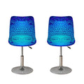 Blue Buddha Print Bar Stool Covers