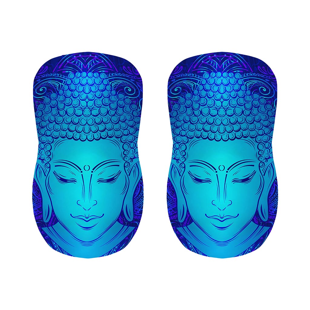 Blue Buddha Print Bar Stool Covers