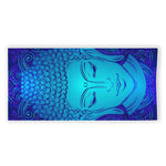 Blue Buddha Print Beach Towel