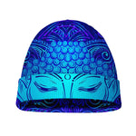 Blue Buddha Print Beanie