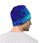 Blue Buddha Print Beanie