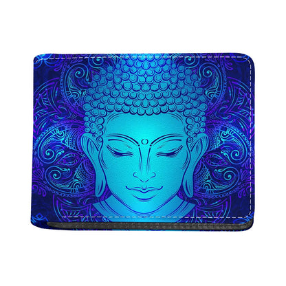 Blue Buddha Print Bifold Wallet