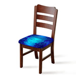 Blue Buddha Print Chair Cushion Cover