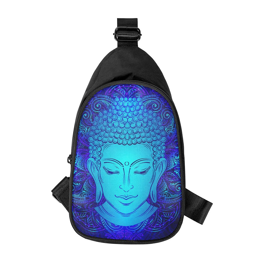 Blue Buddha Print Chest Bag