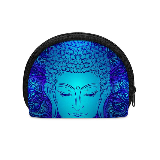 Blue Buddha Print Coin Purse