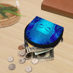 Blue Buddha Print Coin Purse