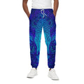 Blue Buddha Print Cotton Sweatpants