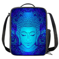 Blue Buddha Print Crossbody Lunch Bag