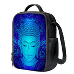 Blue Buddha Print Crossbody Lunch Bag