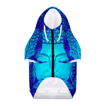 Blue Buddha Print Dog Zip Up Hoodie