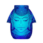 Blue Buddha Print Dog Zip Up Hoodie