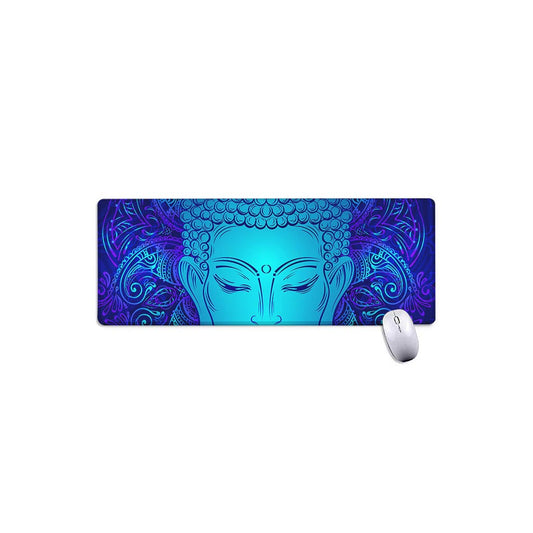 Blue Buddha Print Extended Mouse Pad