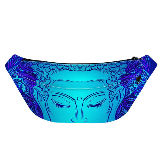 Blue Buddha Print Fanny Pack