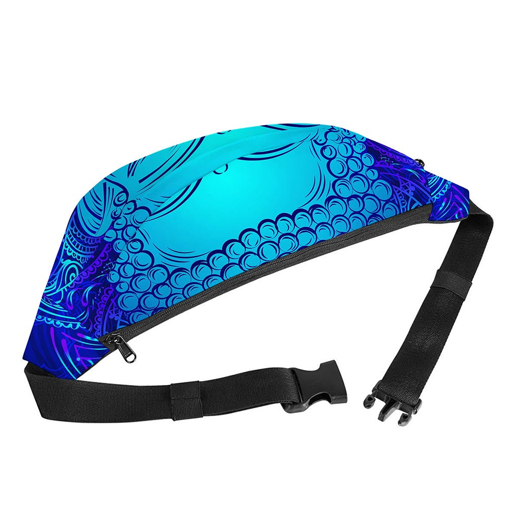 Blue Buddha Print Fanny Pack
