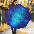 Blue Buddha Print Foldable Umbrella