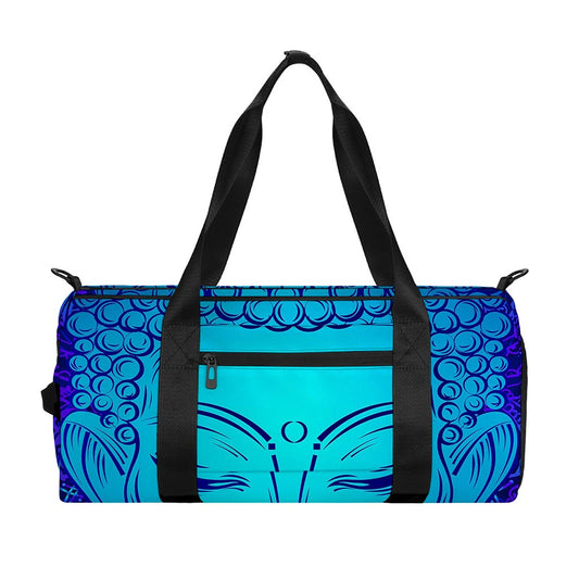 Blue Buddha Print Gym Bag