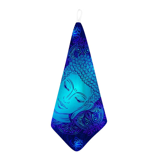 Blue Buddha Print Hand Towel
