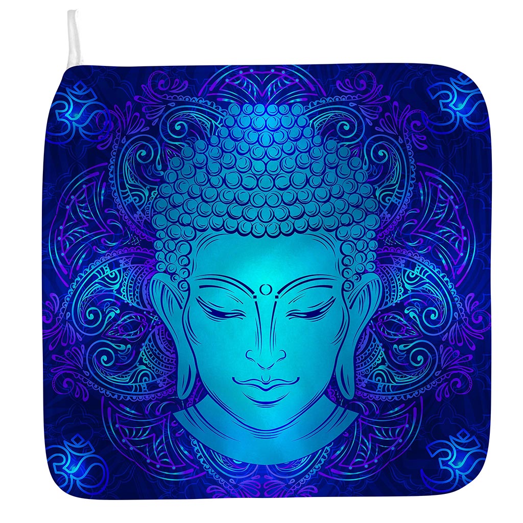 Blue Buddha Print Hand Towel