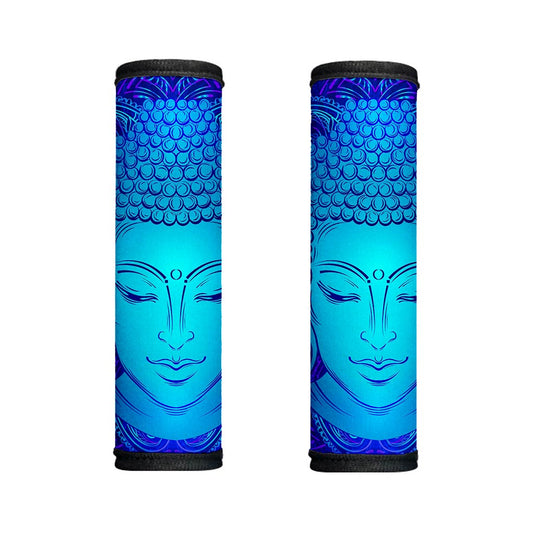 Blue Buddha Print Handle Covers