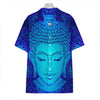 Blue Buddha Print Hawaiian Shirt