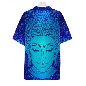 Blue Buddha Print Hawaiian Shirt