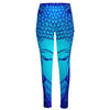 Blue Buddha Print High-Waisted Pocket Leggings