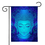 Blue Buddha Print House Flag