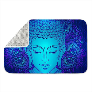 Blue Buddha Print Indoor Door Mat