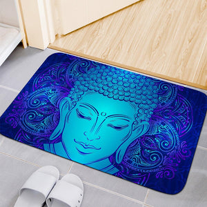 Blue Buddha Print Indoor Door Mat