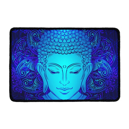 Blue Buddha Print Kitchen Mat