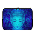 Blue Buddha Print Laptop Sleeve