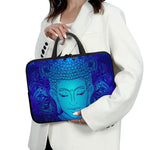 Blue Buddha Print Laptop Sleeve With Handle