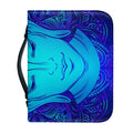 Blue Buddha Print Leather Bible Cover