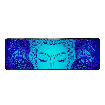 Blue Buddha Print Long Kitchen Mat