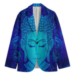 Blue Buddha Print Men's Blazer