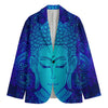 Blue Buddha Print Men's Blazer