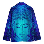 Blue Buddha Print Men's Blazer