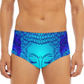 Blue Buddha Print Men's Triangle Swim Briefs