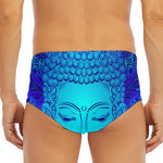Blue Buddha Print Men's Triangle Swim Briefs