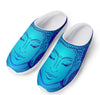 Blue Buddha Print Mesh Casual Shoes