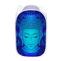 Blue Buddha Print Mesh Laundry Hamper