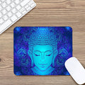 Blue Buddha Print Mouse Pad