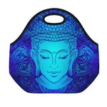 Blue Buddha Print Neoprene Lunch Bag