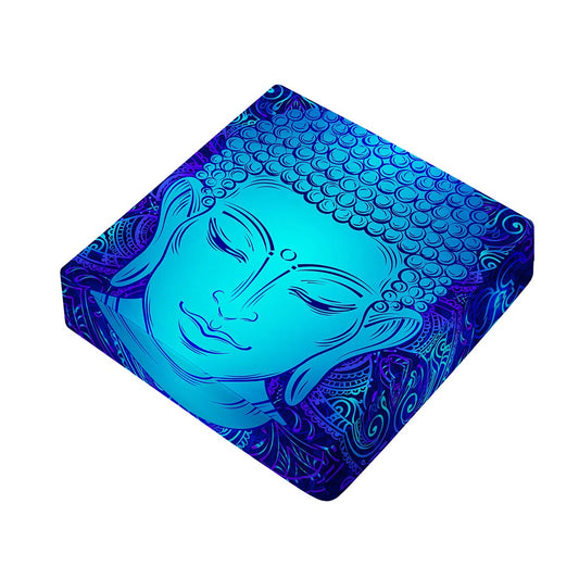 Blue Buddha Print Outdoor Seat Cushion Cover