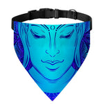 Blue Buddha Print Over The Collar Dog Bandana