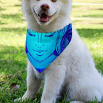 Blue Buddha Print Over The Collar Dog Bandana